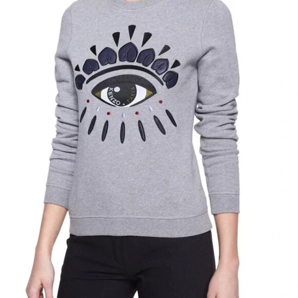 Kenzo Embroidered Eye Sweatshirt Grey – M - Picture 1 of 9